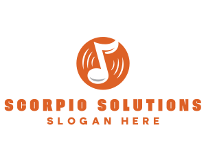 Orange Vinyl Music logo design