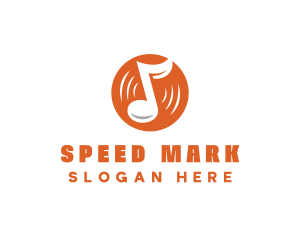 Orange Vinyl Music logo design