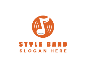 Orange Vinyl Music logo design