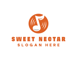 Orange Vinyl Music logo design