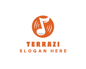 Orange Vinyl Music logo design