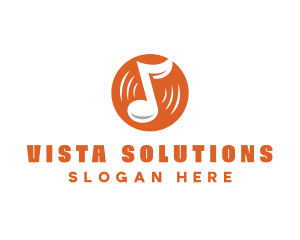 Orange Vinyl Music logo design