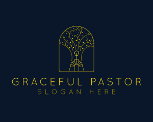 Pastor - Religious Tree Church logo design