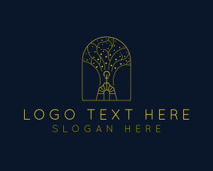 Pastor - Religious Tree Church logo design