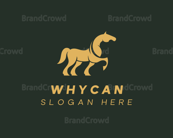 Golden Horse Stallion Logo