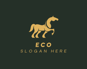 Golden Horse Stallion Logo