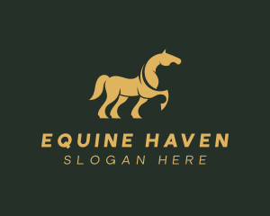 Golden Horse Stallion logo design