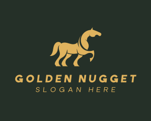 Golden Horse Stallion logo design