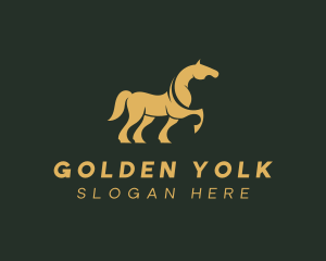 Golden Horse Stallion logo design