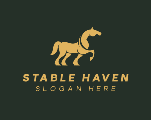 Golden Horse Stallion logo design