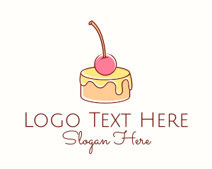 Bake - Minimalist Cherry Pudding logo design