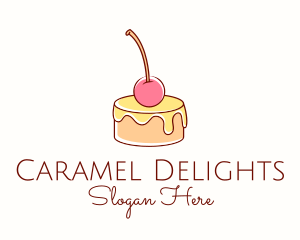 Caramel - Minimalist Cherry Pudding logo design