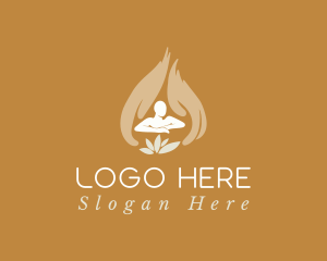 Therapist - Hands Lotus Massage logo design