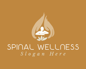 Spinal - Hands Lotus Massage logo design