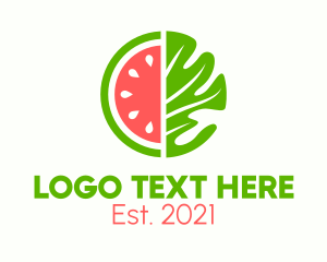 Healthy Restaurant - Organic Watermelon Farm logo design