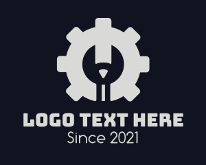 Grey - Engineering Pencil Cogwheel logo design