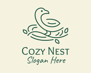Nesting - Wild Forest Bird logo design