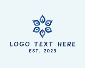 Centerpiece - Feather Decor Wreath logo design