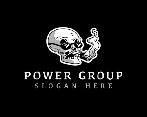 Scary - Tobacco Skull Smoke logo design