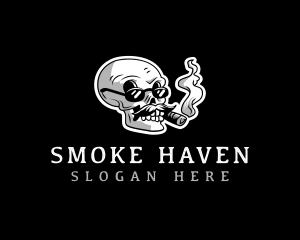 Tobacco Skull Smoke logo design