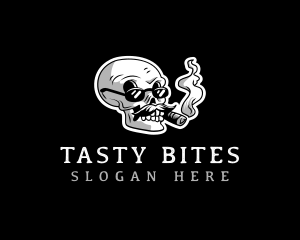 Spooky - Tobacco Skull Smoke logo design