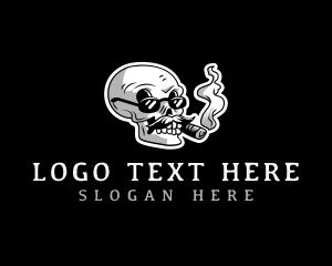 Tobacco - Tobacco Skull Smoke logo design