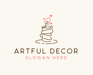 Lovely Candle Decor  logo design