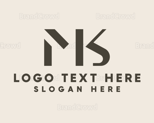 Luxury Monogram Letter MK Logo