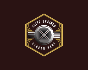 Barbell Plates Fitness logo design