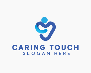 Caregiving - Human Heart Charity logo design