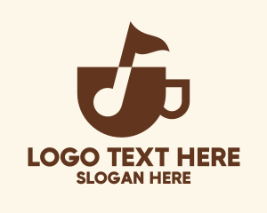 Note - Musical Note Coffee logo design