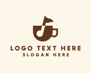 Note - Musical Note Coffee logo design