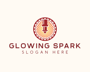 Laser Machine Ironwork logo design