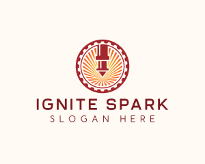 Laser Machine Ironwork logo design