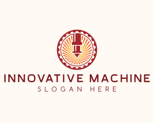 Laser Machine Ironwork logo design