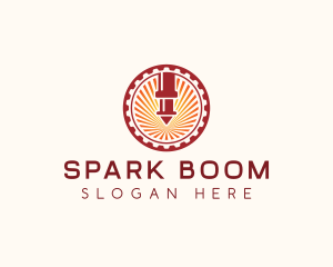 Laser Machine Ironwork logo design