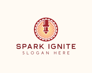 Laser Machine Ironwork logo design