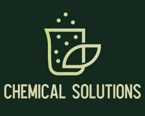 Chemical - Organic Leaf Beaker logo design