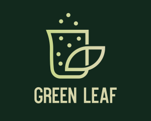 Cannabidiol - Organic Leaf Beaker logo design