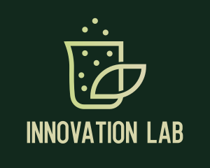 Experiment - Organic Leaf Beaker logo design