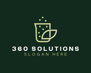 Organic Eco Beaker  logo design