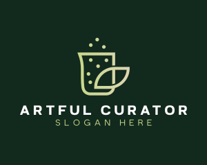 Organic Eco Beaker  logo design