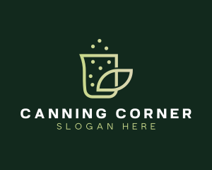 Organic Eco Beaker  logo design