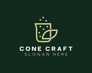 Organic Eco Beaker  logo design