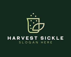 Organic Eco Beaker  logo design