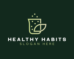 Organic Eco Beaker  logo design