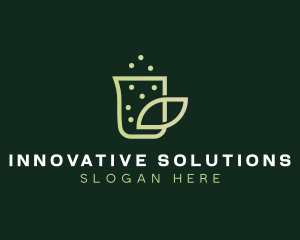 Organic Eco Beaker  logo design