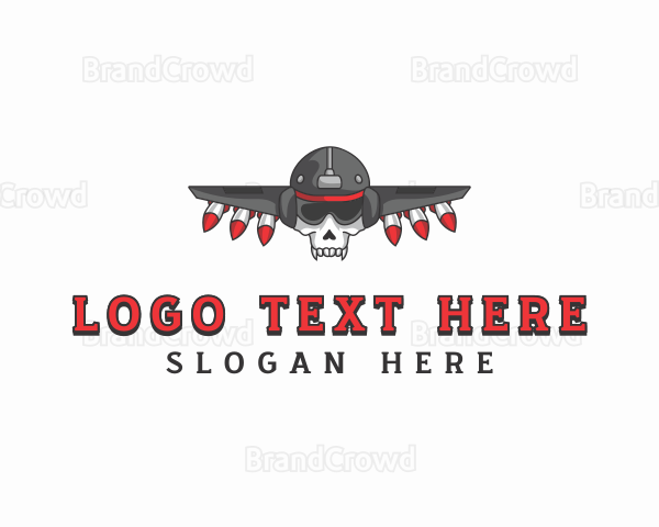 Skull Aircraft Military Logo