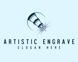 Engrave - Laser Cutter Beam logo design