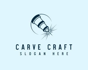Carve - Laser Cutter Beam logo design